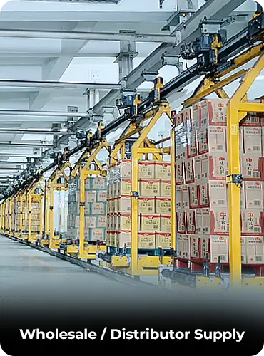 Haday distributor and agent wholesale supply warehouse with large-scale product storage and logistics operations.